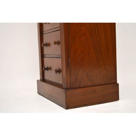 Antiker Victorian Walnut Wellington Chest of Drawers