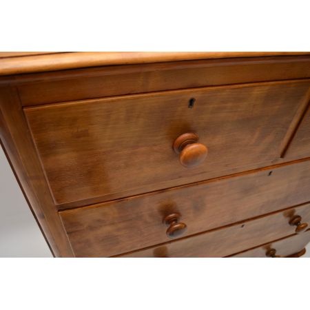 Große antike viktorianische Satin Birken Kommode