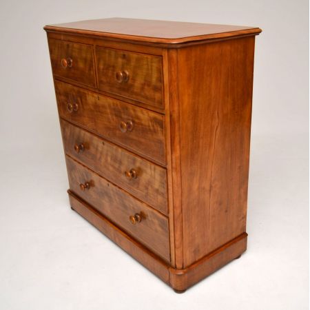 Große antike viktorianische Satin Birken Kommode