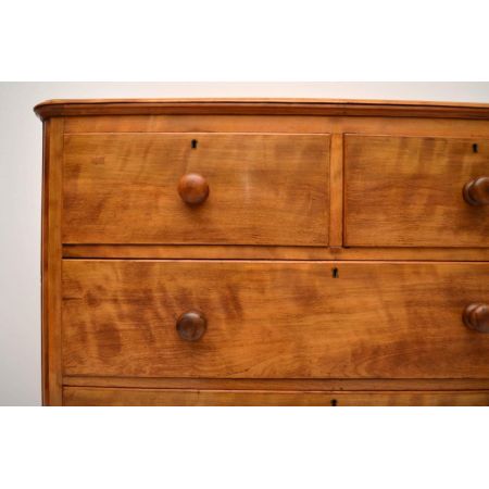 Große antike viktorianische Satin Birken Kommode