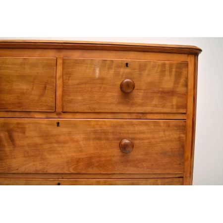 Große antike viktorianische Satin Birken Kommode