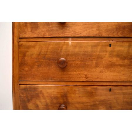 Große antike viktorianische Satin Birken Kommode