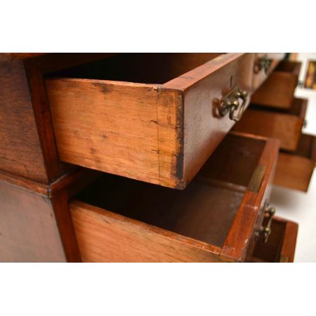 Antiker viktorianische Walnuss-Sockel-Schreibtisch Bürotisch