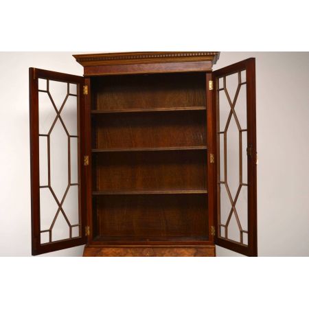 Antikes georgianischer Stil Mahagoni Bücherei Bücherregal