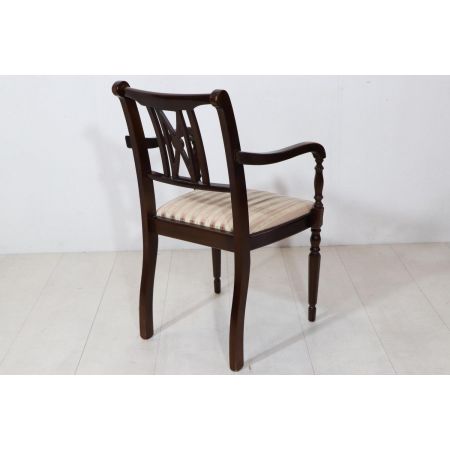 Englischer Esszimmerstuhl mit Armlehnen im Georgian Style, in Mahagoni - sofort lieferbar