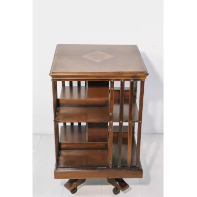 Revolving Bookcase / Drehbares Bücherregal aus Mahagoni Massivhol