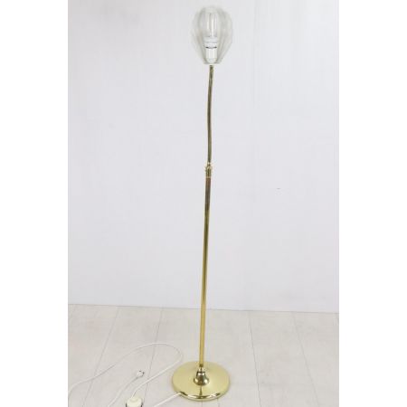 Art déco Stil Stehleuchte mit Muschelmotiv, Messing