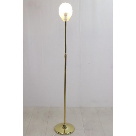 Art déco Stil Stehleuchte mit Muschelmotiv, Messing