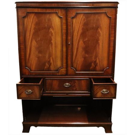 Außergewöhnlicher Wohnzimmerschrank, Mahagoni, restauriert