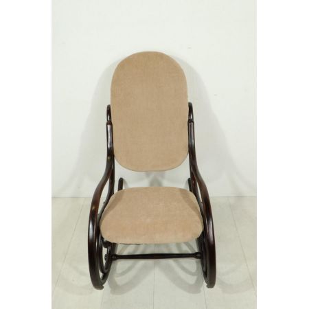 Authentischer Schaukelstuhl im Thonet Stil, Polster in Beige