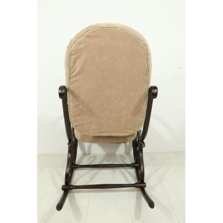 Authentischer Schaukelstuhl im Thonet Stil, Polster in Beige