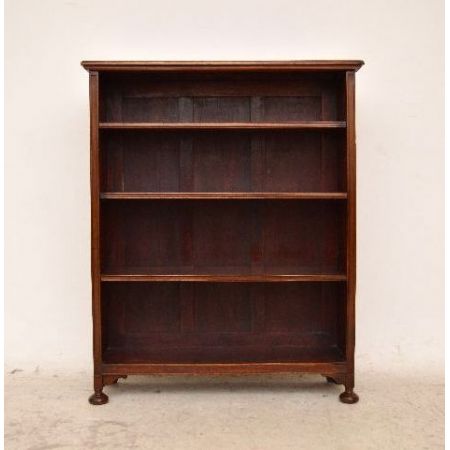 Antikes Edwardian Offenes Mahagoni Bookcase