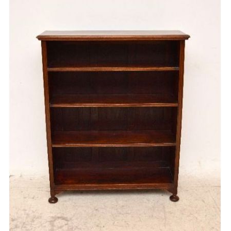 Antikes Edwardian Offenes Mahagoni Bookcase