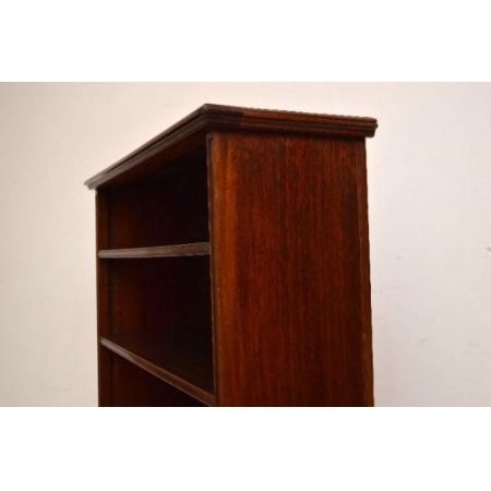 Antikes Edwardian Offenes Mahagoni Bookcase