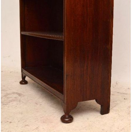 Antikes Edwardian Offenes Mahagoni Bookcase