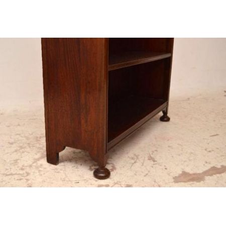 Antikes Edwardian Offenes Mahagoni Bookcase