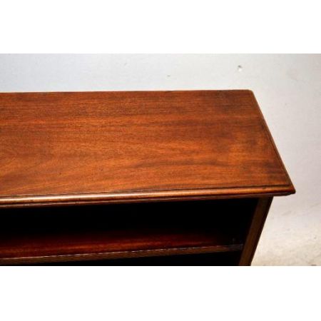 Antikes Edwardian Offenes Mahagoni Bookcase