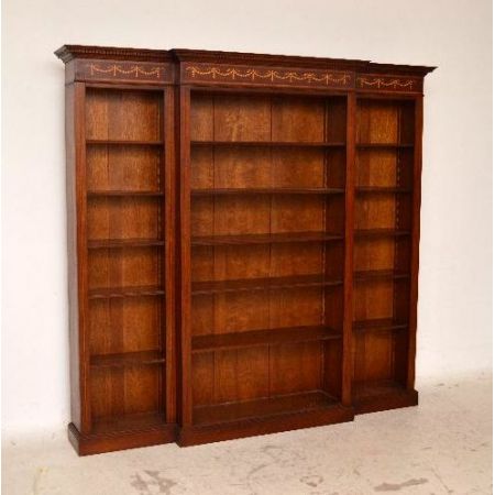 Breakfront Bookcase Blumenintarsien 