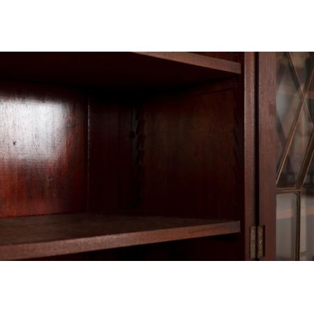 Antikes  georgianischen Stil Intarsien Mahagoni Breakfront Bookcase 