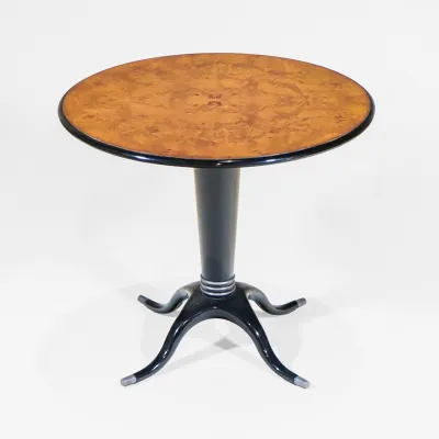 Runder Beistelltisch „Webster“ Ø 80 cm mit Burl-Finish