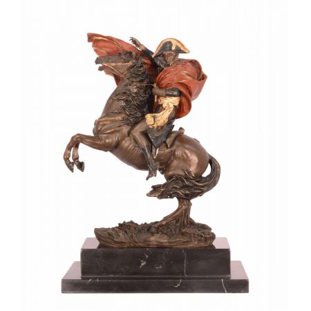 Bronzefigur Napoleon Kreuzing The Alps 32,1x13,1x22,3cm