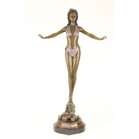 Bronzefigur Woman In Bikini 70,5x19,3x40,2cm