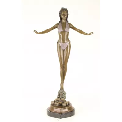 Bronzefigur Woman In Bikini 70,5x19,3x40,2cm