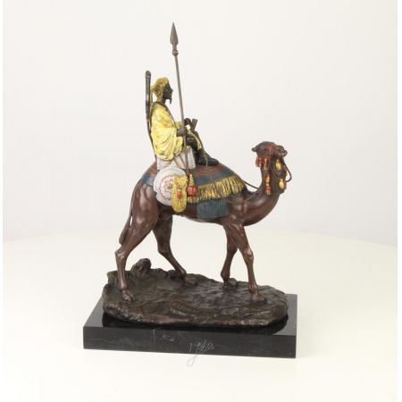 Bronzefigur Dromedary und Rider 32x14,6x24,5cm