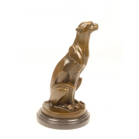 Bronzefigur Sitting Cheetah 29,7x15,8x16,7cm