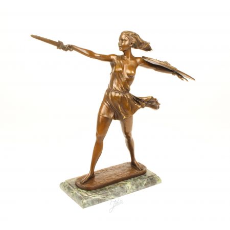 Bronzefigurn Amazon 47,7x13,8x51,8cm