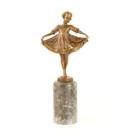 Bronzefigur Lilli 31,9x6,8x14,3cm