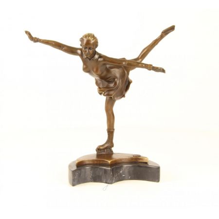 Bronzefigurn Ice Skater 30,7x14,2x28,6cm