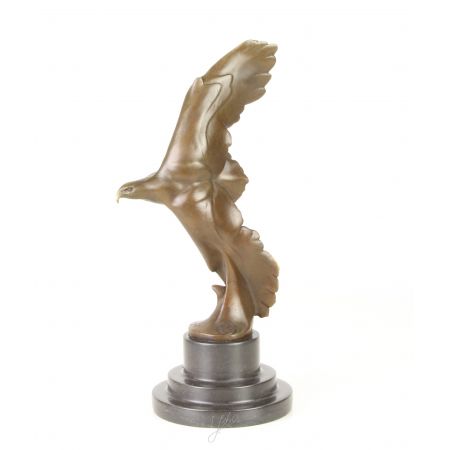 Art Deco Bronzefigur Adler In Flight 33,7x13x16,3cm