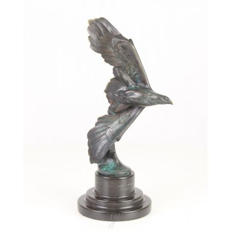 Art Deco Bronzefigur Adler In Flight 33,4x12,9x16cm