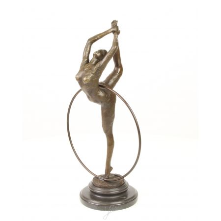 Bronzefigur Hoop Dancer 39,5x13,8x20,3cm