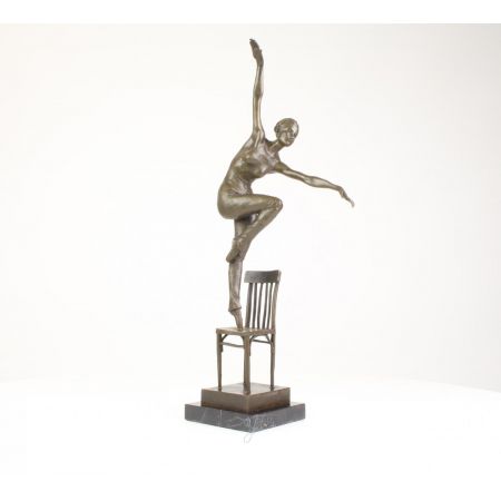 Bronzefigur Dancer On Chair 50,8x12,3x20,8cm