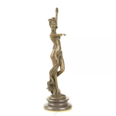 Bronzefigur Scarf Dancer (brass Plate Underneath 25,8x7,5x7,5cm