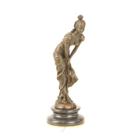 Bronzefigur Dancer (brass Plate Underneath Base) 24,8x9,9x9,9cm