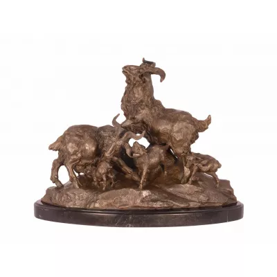 Bronzefigur von Family Of Zieges 32x18,5x42,5cm