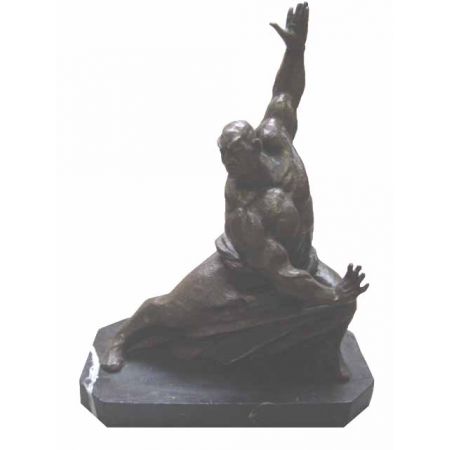 Figur Bronze Pflanzer 77,2x33x33cm