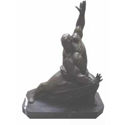 Figur Bronze Pflanzer 77,2x33x33cm