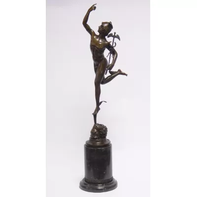 Bronzefigur Mercury 68,5x14,9x22,3cm