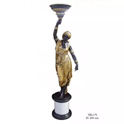 Figur Bronze Pflanzer 204cm