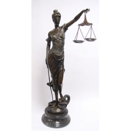 Bronzefigur The Lady Justice 98,4x27x37,8cm