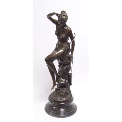Bronzefigur Diana The Huntress 73,2x26x26cm