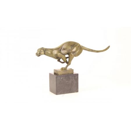 Bronzefigur Running Cougar 27,1x9,2x45cm