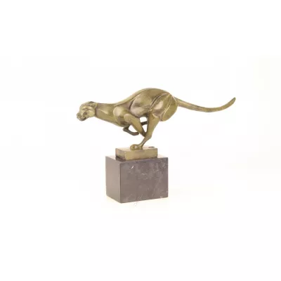Bronzefigur Running Cougar 27,1x9,2x45cm