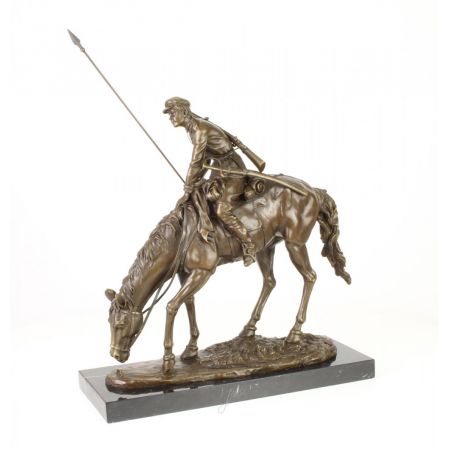 Bronzefigur Soldier On Pferdback 43,2x15x43,9cm