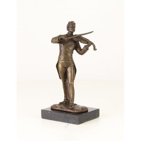 Bronzefigur Violin Player 21,3x8,2x10,5cm