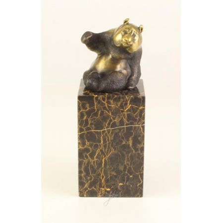 Bronzefigur Panda 21,6x7,9x8cm